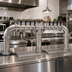 Thumbnail image #2 for Glastender 8-Faucet Air-Cooled Pipe Bridge Draft Dispensing Tower, Countertop, Grainline Finish