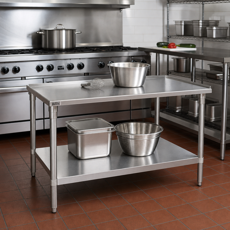 Product image #2 for John Boos Stainless Steel Equipment Stand with Shelf, 15 in. W x 24 in. D x 24 in. H
