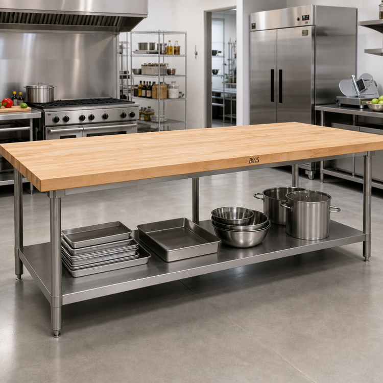 Product image #2 for John Boos SC137-O Edge Grain Flat Top Wood Work Table Top, 108 x 60 x 1-3/4 Inch, Northern Hard Rock Maple