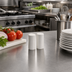 Thumbnail image #2 for American Metalcraft White Ceramic Round Salt & Pepper Shaker Set, 2.5 oz