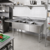 Thumbnail image #2 for Sapphire Manufacturing 3-Compartment Stainless Steel Sink with Left Drainboard and Backsplash, 98-1/2 x 29-1/2 x 44-1/4 Inches