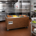 Thumbnail image #2 for Vollrath 2-Series Affordable Portable 3-Well Hot Food Station, Open Storage Base, Buffet Breath Guard with Lights, Cherry Woodgrain, 120/208-240V