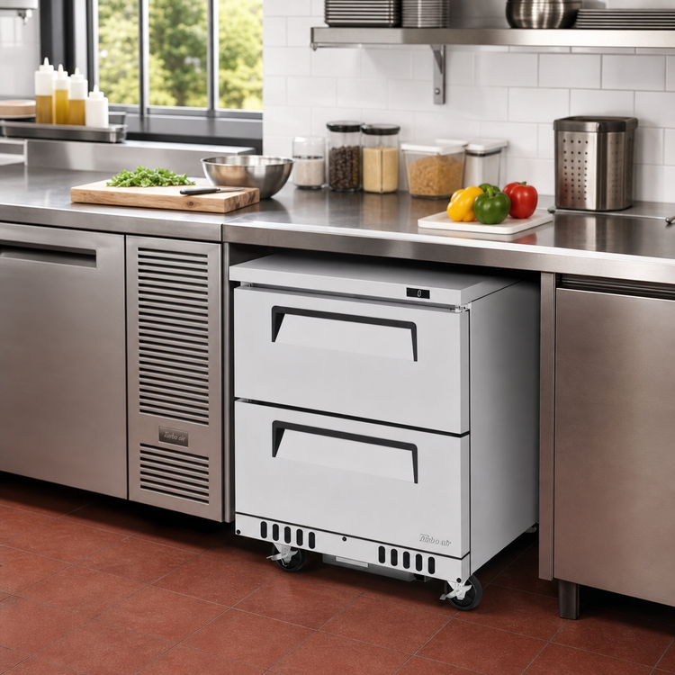 Product image #2 for Turbo Air Super Deluxe 1-Section Undercounter Drawer Freezer, 11.1 Cu. Ft.
