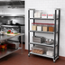 Thumbnail image #2 for Cambro Camshelving Elements XTRA 4-Tier Solid Stationary Add-On Polymer Shelving Unit, 24 x 24 x 64 Inches, Speckled Gray