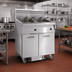 Thumbnail image #2 for Imperial Electric Floor Fryer with Built-In Space Saver Filter System, 2-Tank, 75 lb. Tanks, Tilt-Up Elements, Electronic Thermostat