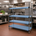 Thumbnail image #2 for Eagle Group QuadPlus 60 x 24 Inch Louvered Blue Polymer Shelf Mat with Wire QuadTruss Frame