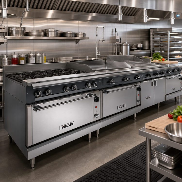 Product image #2 for Vulcan V Series Heavy Duty Modular 18-Inch Stainless Steel Work Top Range