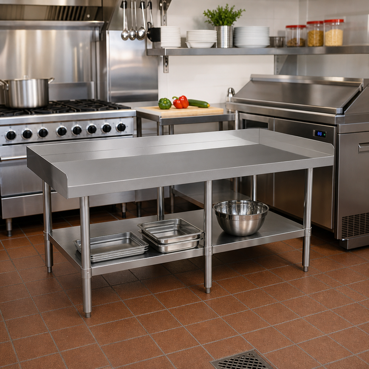 Product image #2 for Mixrite Stainless Steel Equipment Stand with Adjustable Undershelf, 48-1/4"W x 36"D x 25-3/4"H