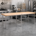 Thumbnail image #2 for John Boos Baker's Table Frame for 96 x 30 Inch Top, Stainless Steel, Without Bin Stops