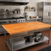 Thumbnail image #2 for Boos Block American Cherry Edge Grain Kitchen Countertop, 84 Inches x 30 Inches x 1-1/2 Inches, Varnique Finish