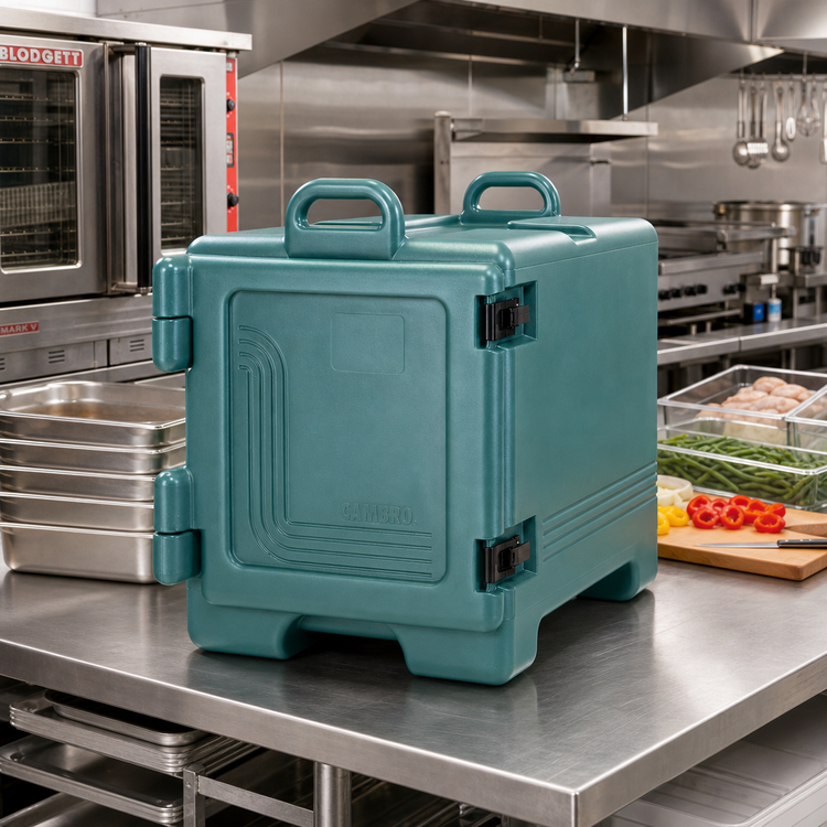 Product image #3 for Cambro 1318CC401 Insulated Stackable Combo Carrier for Half-Size Sheet Pans and Food Pans