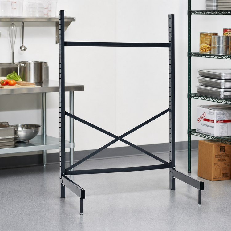 Product image #2 for Metro SmartLever 60"W x 24"D Stationary Starter Cantilever Shelving Base Kit
