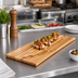 Thumbnail image #2 for American Metalcraft Large Olive Wood Rectangular Serving Board, Straight Edge, 18 x 8-3/4 x 3/4 Inches