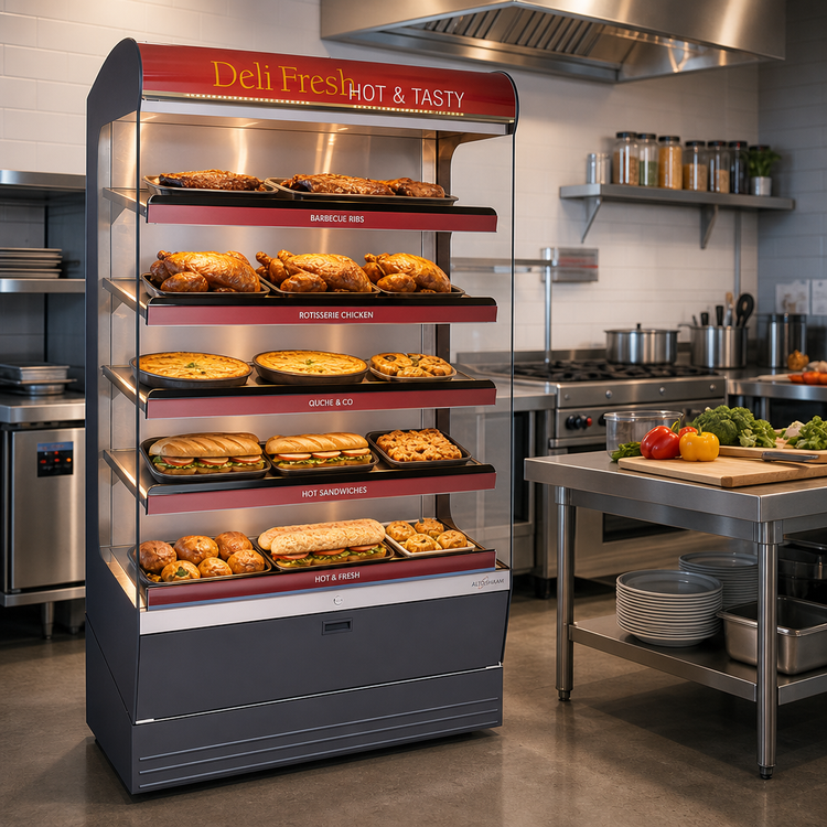 Product image #2 for Alto-Shaam HSM-48/5S/T Halo Heat Self-Service Heated Shelf Merchandiser, 48 Inch Floor Model