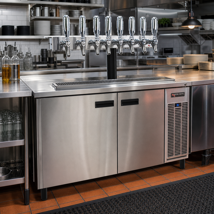 Product image #2 for Micro Matic 8-Faucet Underbar Glycol-Cooled Draft Beer Dispenser