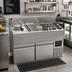 Thumbnail image #2 for Krowne MoveWell 48-Inch Adaptive Underbar Beverage Station with Ultra-Low Profile Refrigerated Base and Essential Inserts Bundle