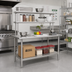Thumbnail image #2 for Eagle Spec-Master SE Series 72-Inch x 30-Inch Stainless Steel Work Table with Flex-Master Overshelf Kit