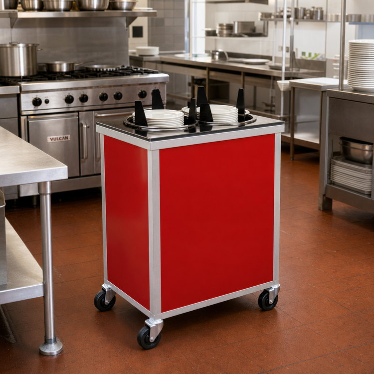 Product image #2 for Atlas Metal MEPD4H-7-1/4 Heated Mobile Plate Dispenser with 4 Tubes