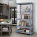 Thumbnail image #2 for Millenia 30 Inch W x 18 Inch D x 74 Inch H Gray Polymer Shelving Unit with 4 Solid Shelves
