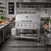 Thumbnail image #2 for 48-Inch 6-Burner Mobile Commercial Outdoor Propane Gas Grill with Roll Dome Cover