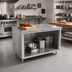 Thumbnail image #2 for John Boos Stainless Steel Work Table with Open-Front Cabinet Base, 48 x 36 Inches