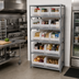 Thumbnail image #2 for Quantum 8-Shelf Heavy Duty Stationary Wire Shelving Unit with 13 Clear Bins, 36 x 24 x 75 Inches