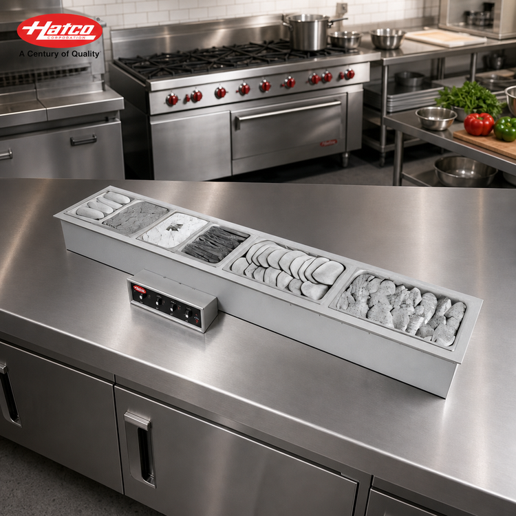 Product image #2 for Hatco Drop-In Modular Slim Dry Heated Well for 3 Full-Size Pans