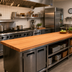 Thumbnail image #2 for Boos Block American Cherry Edge Grain Kitchen Countertop, 108 Inch x 32 Inch x 2-1/4 Inch Thick, Oil Finish