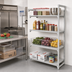 Thumbnail image #3 for Cambro Camshelving Premium 4-Shelf Solid Add-On Polypropylene Shelving Unit, 21 x 24 x 84 Inches, Speckled Gray