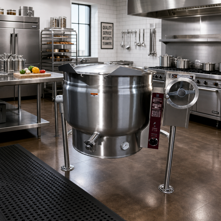 Product image #2 for Crown ELT-30F 30 Gallon Electric Full Jacketed Tilting Steam Kettle