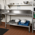 Thumbnail image #2 for John Boos 300 Series Stainless Steel Dishtable Undershelf with Adjustable Bullet Feet, 101-5/8