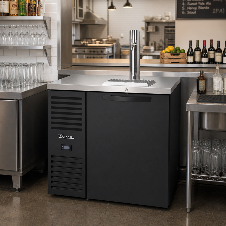 Product image #2 for True Premier Bar Pass-Thru Refrigerated Draft Beer Cooler, One-Section, 36-Inch Wide