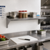 Thumbnail image #2 for BK Resources 72 Inch x 14 Inch 16-Gauge 304 Stainless Steel Wall-Mount Shelf with 1-1/2 Inch Rear Turn-Up