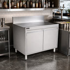 Thumbnail image #2 for Perlick Corporation Top Shelf TSF36SC 36-Inch Stainless Steel Freestanding Underbar Storage Cabinet with Drainboard Top, 24-Inch Deep