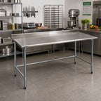 Thumbnail image #2 for Eagle Group BlendPort® BPT-3072GTEB-UT 72" x 30" Stainless Steel Work Table, 16-Gauge 300 Series Top, Rear Upturn, Galvanized Base