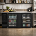 Thumbnail image #2 for Beverage-Air 68-Inch Two-Section Food-Rated Glass Door Back Bar Refrigerator