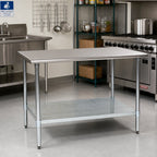 Thumbnail image #2 for Eagle Group BlendPort® BPT-2472EB 72 x 24-Inch 16-Gauge 300 Series Stainless Steel Work Table with Galvanized Undershelf
