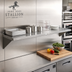 Thumbnail image #2 for John Boos Stallion Wall-Mounted Stainless Steel Shelf, 84-Inch W x 16-Inch D, 430 Series