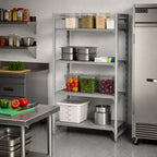 Thumbnail image #3 for Cambro Camshelving® Premium CPU243064VS4480 4-Tier Stationary Starter Shelving Unit, 30 x 24 x 64 in, 3 Vented + 1 Solid Shelves