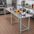 Thumbnail image #2 for Sapphire Manufacturing 84-Inch x 18-Inch Stainless Steel Work Table with Galvanized Base