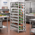 Thumbnail image #2 for New Age First In, First Out Stationary #10 Can Rack with Sloped Glides, 156-Can Capacity