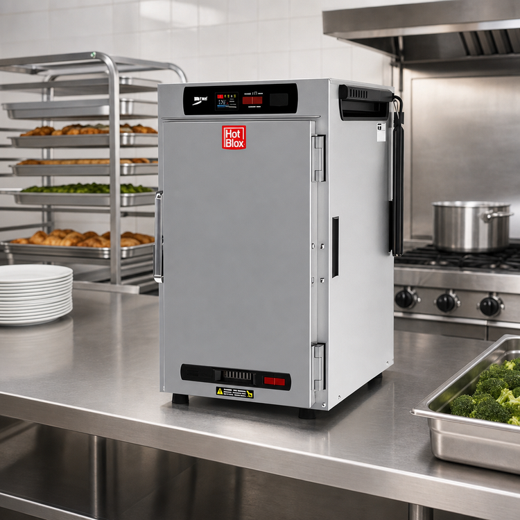 Product image #3 for Metro HotBlox™ Narrow 8-Pan Pass-Thru Insulated Holding Cabinet, Digital Touchscreen, Solid Doors, Countertop/Stacking, 120V