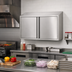 Thumbnail image #2 for 60 Inch Wall-Mounted Stainless Steel Cabinet with Hinged Doors and Sloped Top