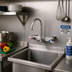 Thumbnail image #2 for T&S Brass B-1147-XS Wall-Mount Workboard/Bar Sink Faucet, 8-Inch Centers, 5-3/4-Inch Swivel Gooseneck