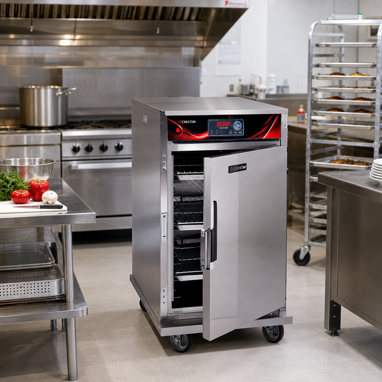 Product image #2 for Cres Cor Roast-N-Hold Half-Size Mobile Cook and Hold Convection Oven, Deluxe LED Controls, 208V