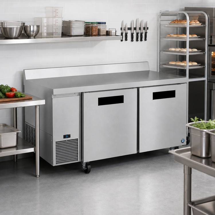 Product image #2 for Hoshizaki Steelheart 67-Inch Two-Section Reach-In Worktop Freezer with Solid Doors