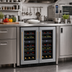 Thumbnail image #3 for KoolMore Dual Zone 2-Section Wine Cooler, Black and Stainless Steel