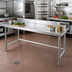 Thumbnail image #2 for Advance Tabco 120 Inch x 30 Inch 16 Gauge 304 Stainless Steel Work Table with 5 Inch Backsplash