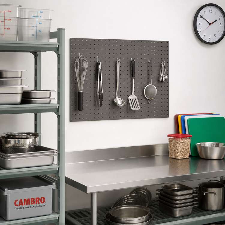 Product image #2 for Cambro Camshelving Elevation 24" x 30" Wall-Mounted Pegboard