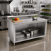Thumbnail image #2 for John Boos Stainless Steel Work Table with Open Front Cabinet Base, 60 x 36 Inches, 5-Inch Backsplash
